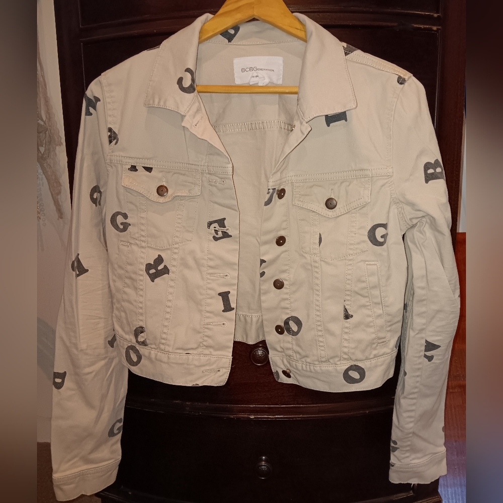 Bcbgeneration Alphabet Jacket Size Small - image 1